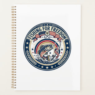 Agenda Pescar Por La Libertad Patriótico Pasatiempo Retro