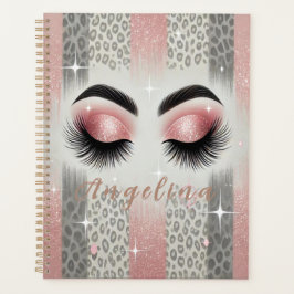 Agenda Pestañas Glitter Rosa Glam