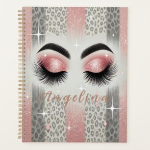 Agenda Pestañas Glitter Rosa Glam 