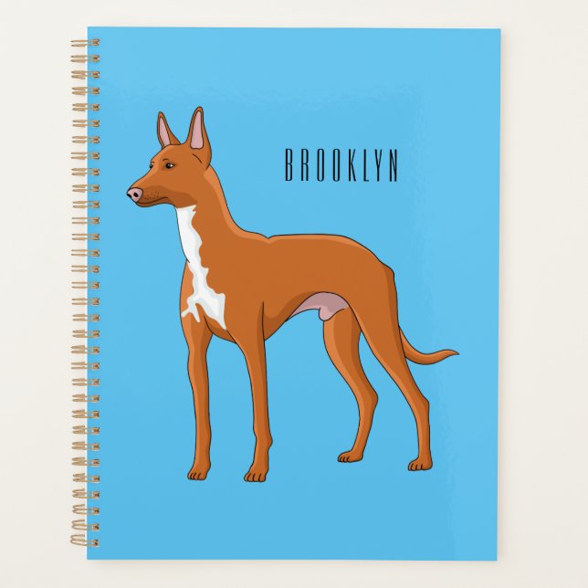 Agenda Pharaoh hound dog cartoon illustration (Anverso)