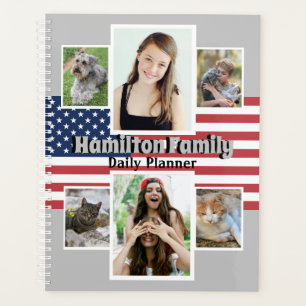 Agenda Photo Daily Planner - Bandera Americana HAMbWG