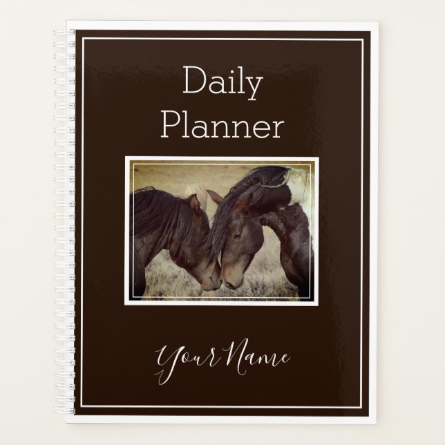 Agenda Photo Daily Planner with Horses - HAMbWG (Anverso)