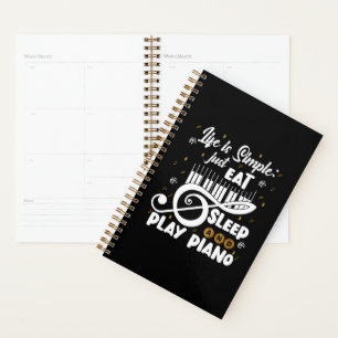 Agenda Piano Amantes De La Comida Del Sueño Juega Piano M
