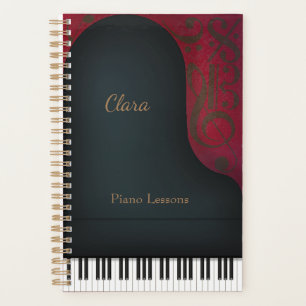 Agenda Piano de cola de concierto negro personalizado del