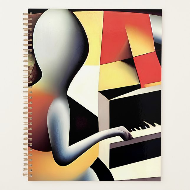 Agenda Piano Player - Arte de aerógrafo (Anverso)