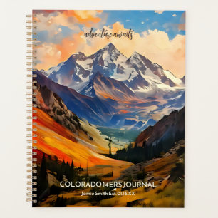 Agenda Picos de Montañas Colorado Fourteener Arte CO 14er