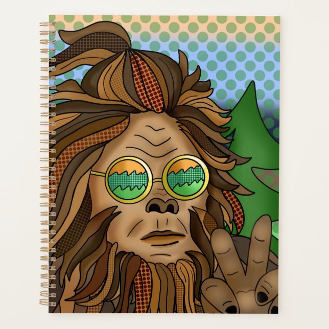 Agenda Pie grande Retro | Pop Art Sasquatch (Anverso)