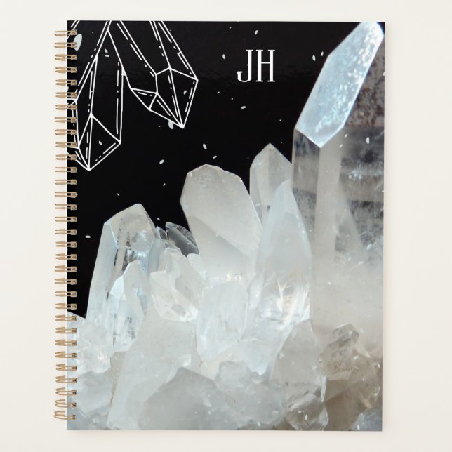 Agenda Piedra natural de Geode Gemstone de cristal de cua (Anverso)
