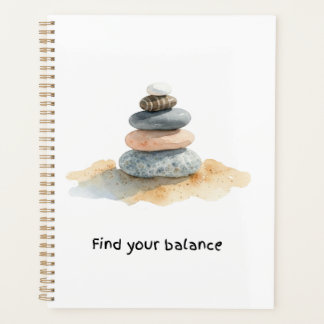 Agenda Piedras de Guijarros Encuentra tu Equilibrio