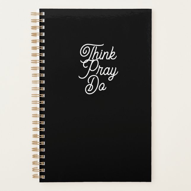 Agenda Piensa en Pray Do Black Moderner Planner (Anverso)