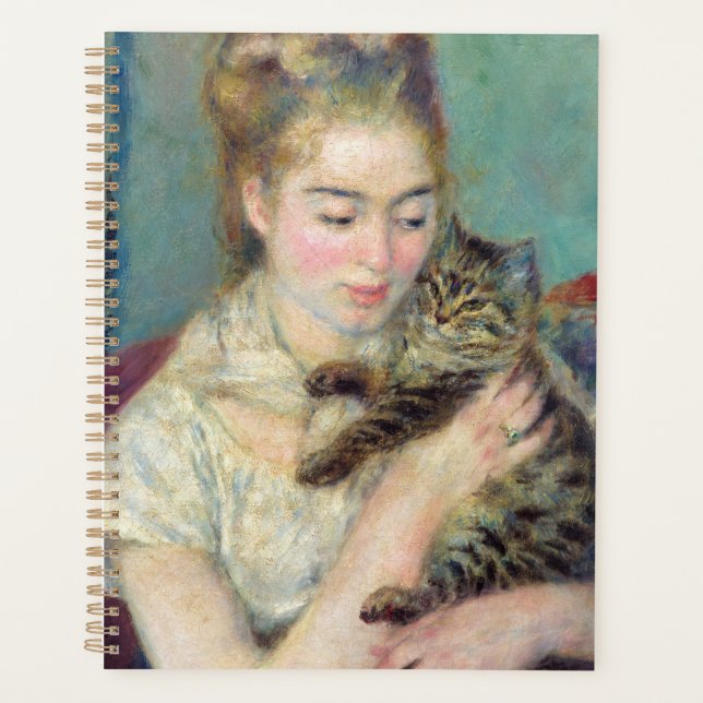 Agenda Pierre-Auguste Renoir - Mujer con un gato (Anverso)