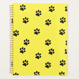 Agenda Piezas de gato negro amarillo