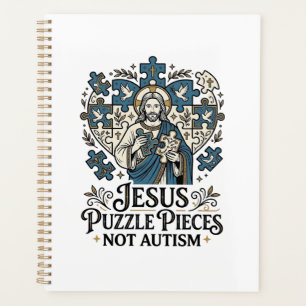 Agenda Piezas del rompecabezas de Jesús no autismo Piezas