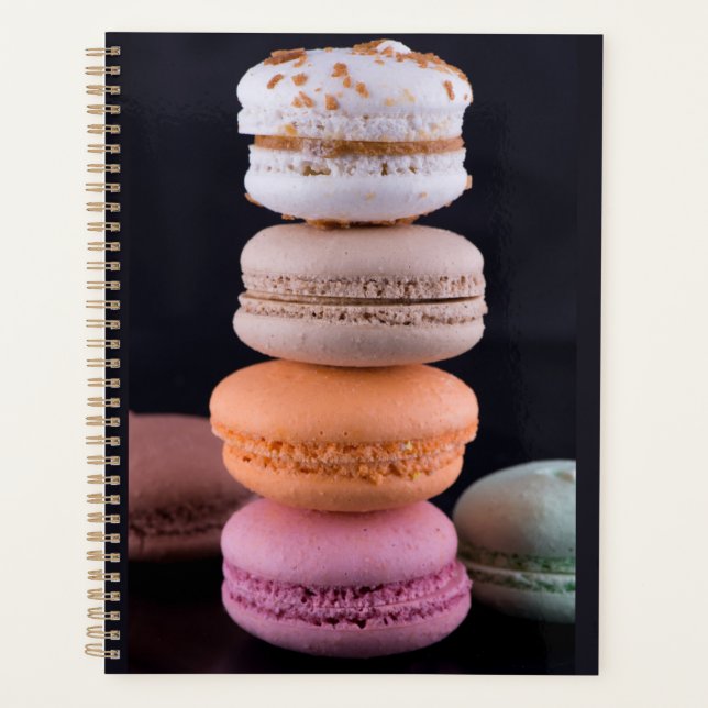 Agenda Pila colorida de Macarons franceses (Anverso)