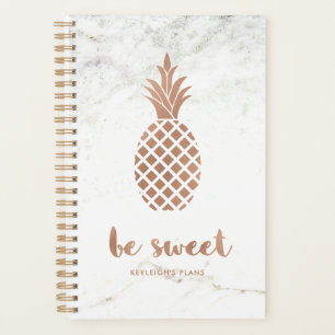 Agenda Piña rosa Rosa sobre Mármol Blanco Ser dulce