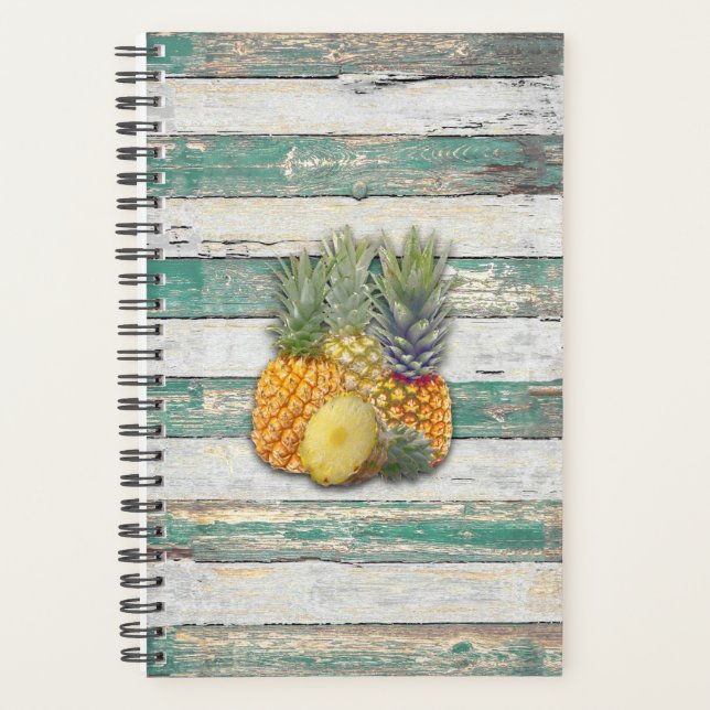 Agenda Piñas rusticas (Verde azuladas) (Anverso)