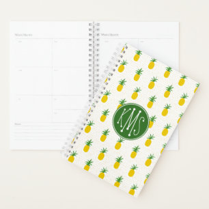 Agenda Piñas tropicales doradas Monograma
