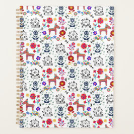 Agenda Pinata de Alpaca con Casa Azul y Flores
