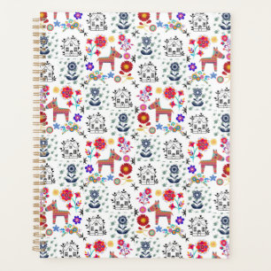 Agenda Pinata de Alpaca con Casa Azul y Flores
