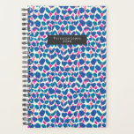 Agenda Pinceles rosas y azules de Boho<br><div class="desc">Patrón con ilustracion de pinceles rosa y azul</div>
