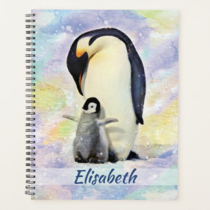 Agenda Pingüino emperador con color de agua de pollo beb