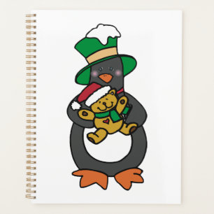 Agenda Pingüino irlandés sosteniendo oso de peluche de Na