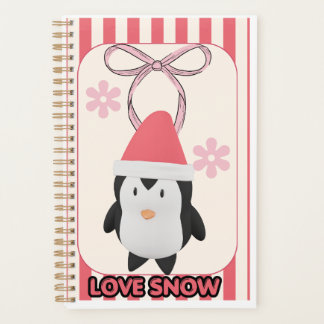 Agenda Pingüino Rosa Adorable “Ama la Nieve”