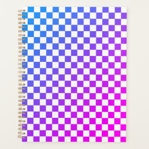 Agenda Pink and blue Checkered 2025 Planner