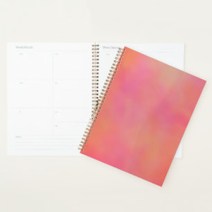 Agenda Pink and Naranja Marble Cloud abstracto