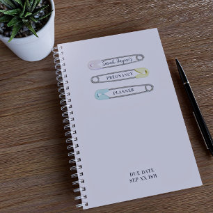 Agenda Pink Baby Girl Diaper Pins Pregner Planner