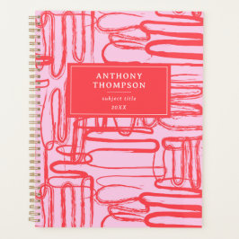 Agenda Pink Curve Wavy Squiggle Abstract Modern