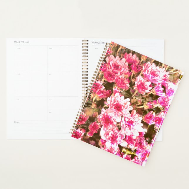 Agenda Pink Floral Bloom Pattern – Soft Botanical Design (Demostración)
