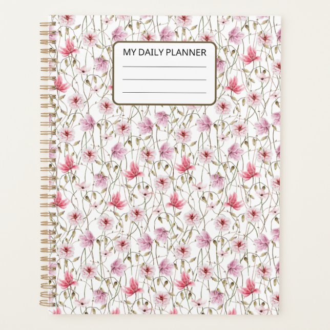 AGENDA PINK FLORAL PLANNER (Anverso)