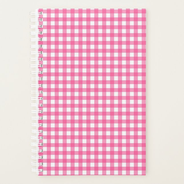 Agenda Pink Gingham Planner (Anverso)