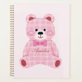 Agenda Pink Gingham Teddy