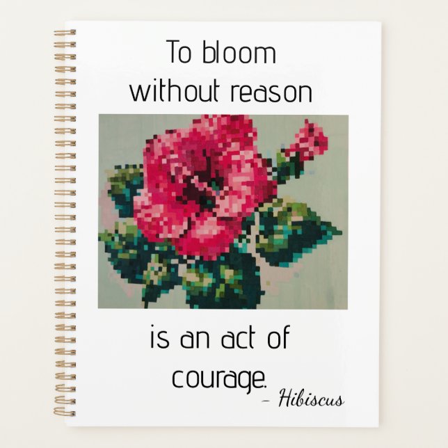 Agenda Pink hibiscus design (Anverso)