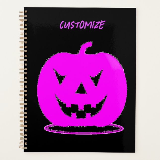 Agenda Pink Jack o'lantern Halloween Thunder_Cove (Anverso)