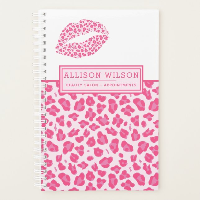 Agenda Pink Leopard Print & Leopard Kiss (Anverso)