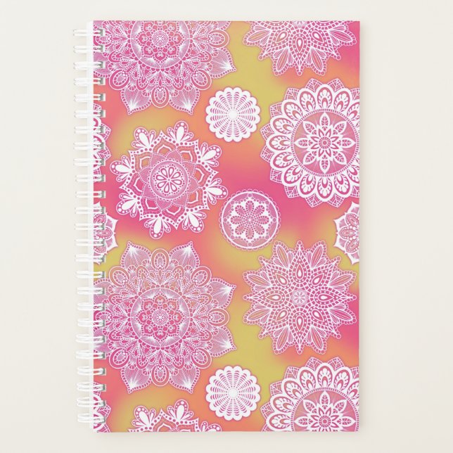 Agenda Pink Mandala Planner (Anverso)