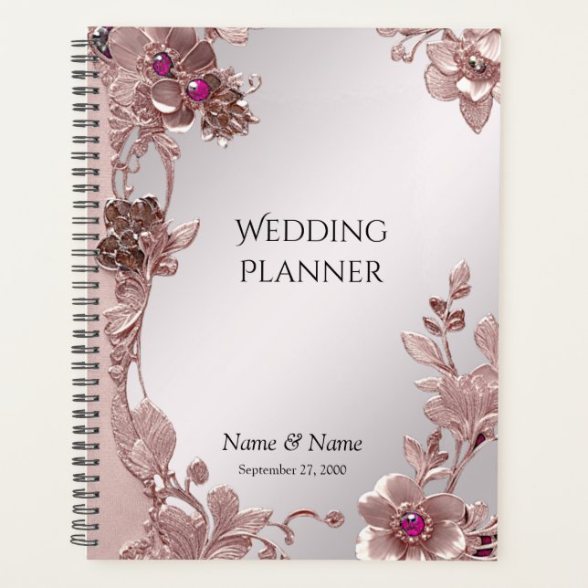 Agenda Pink Ornate Floral Planner (Anverso)