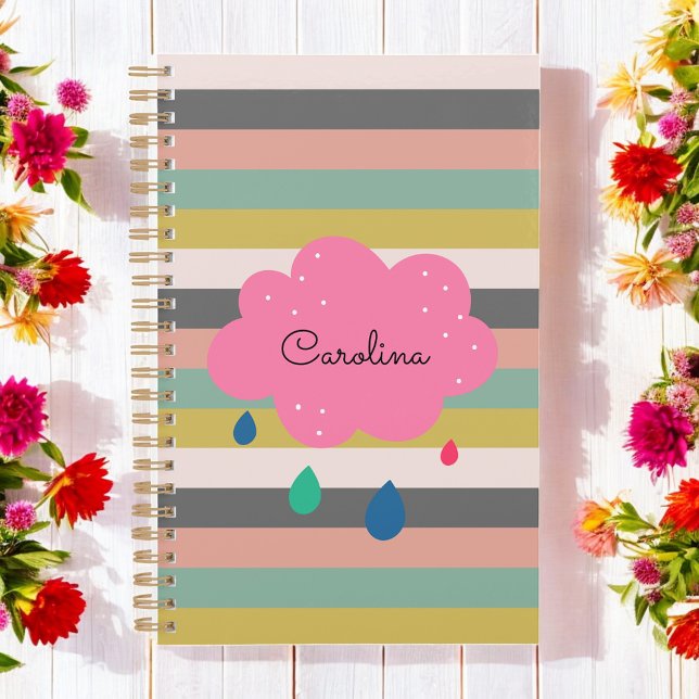 Agenda Pink Pastel Girly Stripes Cute (Subido por el creador)