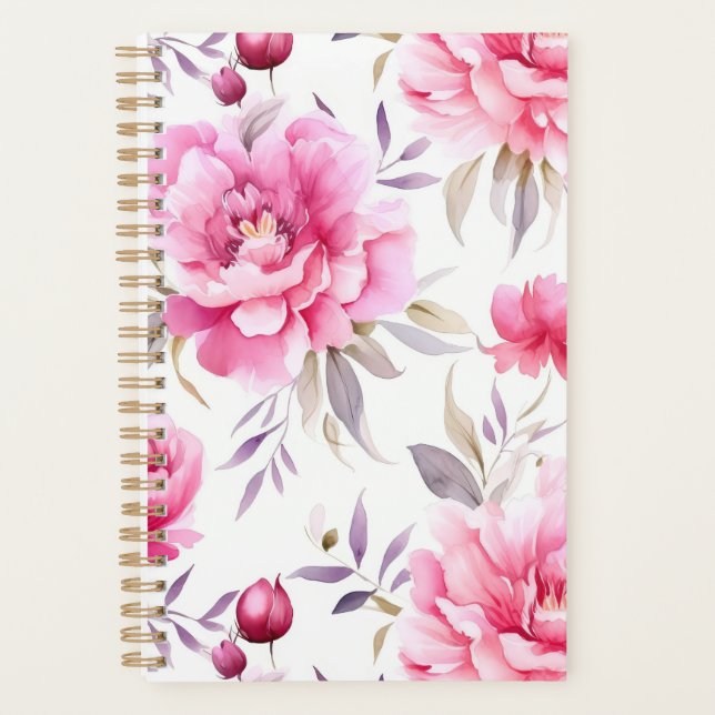 Agenda Pink Peony Floral (Anverso)