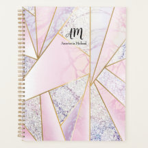 Pink Personalized Planner Moderno Business Planner