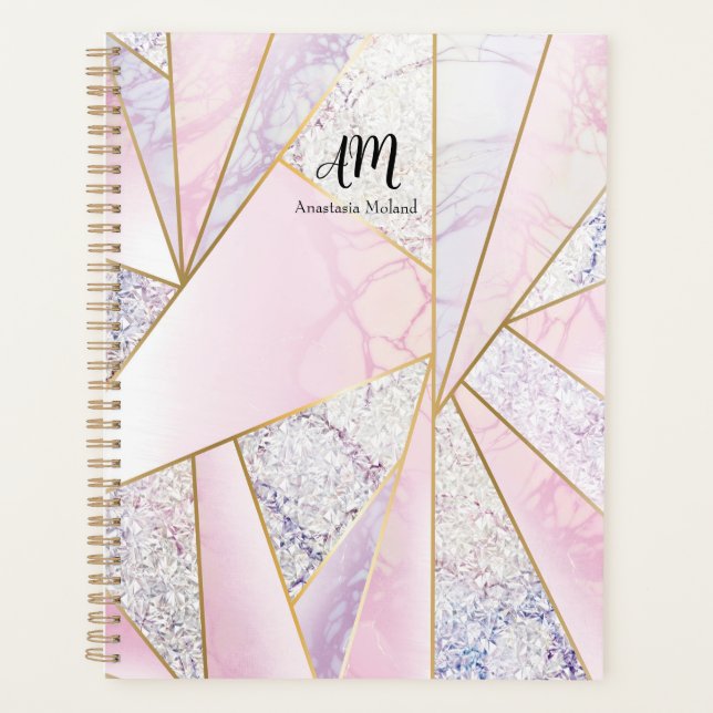 Agenda Pink Personalized Planner Moderno Business Planner (Anverso)