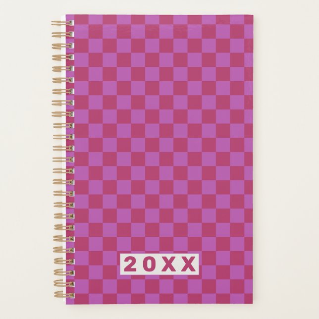 Agenda Pink Plum Checkerboard (Anverso)