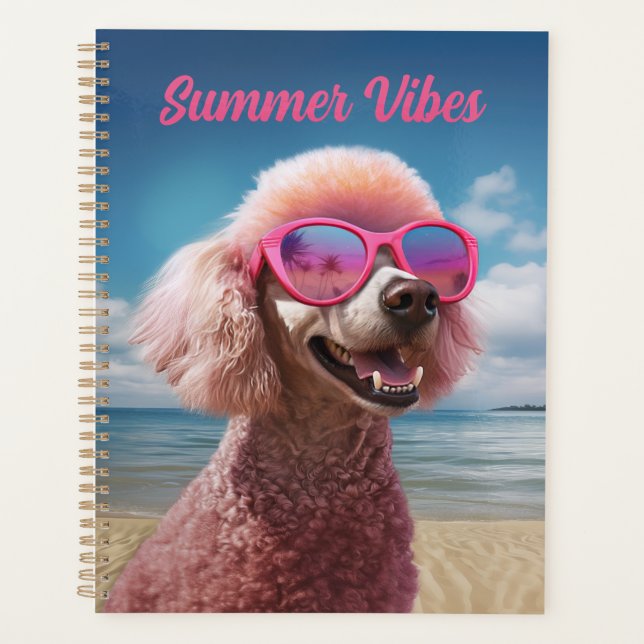 Agenda Pink Poodle Tropical Paradise Fun Planner (Anverso)