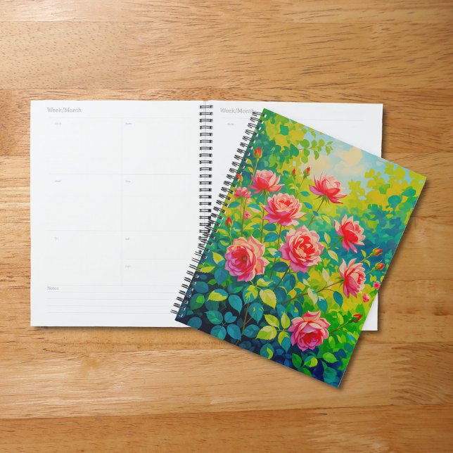 Agenda Pink Roses Planner (Planner with pink roses)