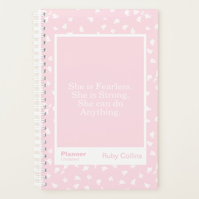 Agenda Pink/White Floral Block Quote | Fully Customizable (Anverso)