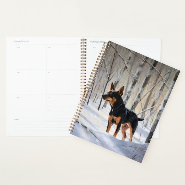 Agenda Pinscher Miniatura Deja que nieve Navidad (Demostración)