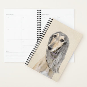 Agenda Pintado Saluki (Amanecer) - Arte Perro Original Cu